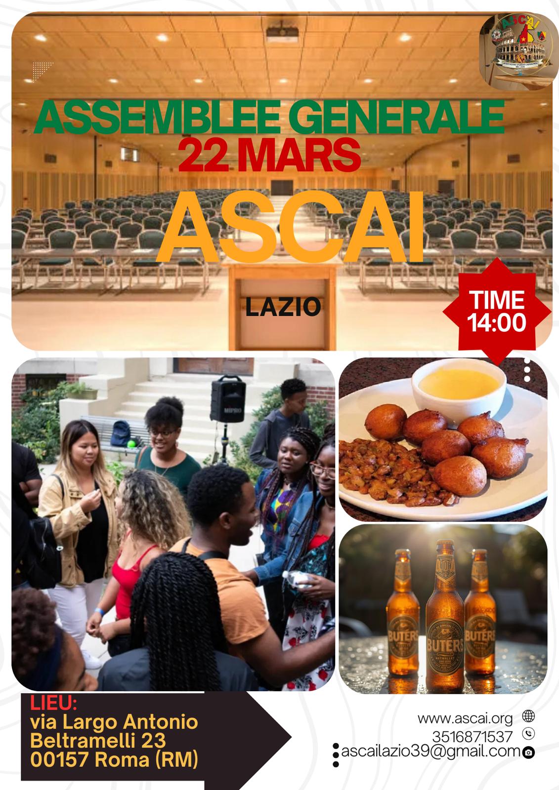ASSEMBLÉE GÉNÉRALE 22 MARS